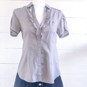 Edme & Esyllte Ruffled Button-Down Blouse